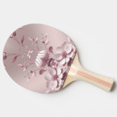 Pink Floral Ping Pong Paddle 卓球ラケット (横)