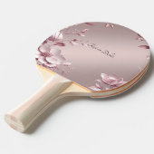 Pink Floral Ping Pong Paddle 卓球ラケット (正面アングル)