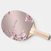 Pink Floral Ping Pong Paddle 卓球ラケット (横)
