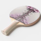 Pink Floral Ping Pong Paddle 卓球ラケット (正面アングル)