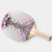 Pink Floral Ping Pong Paddle 卓球ラケット (横)
