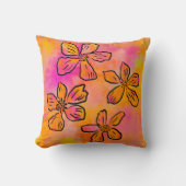 Pink Floral Pop クッション (正面)