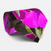 Pink Floral Purple Art Abstract Gift Wedding Favor ネクタイ (ロール)