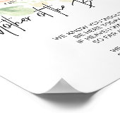 Pink Floral Reserved for Mother of Bride Wedding ポスター (角)