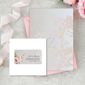 Pink Floral Return Address Labels | Botanical ラベル