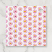 Pink Floral Ribbon Bridal Shower フェイバータグ (裏面)