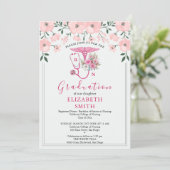 Pink Floral RN Nursing Graduation Invitation | BSN 招待状 (スタンド正面)