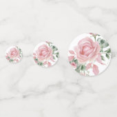 Pink Floral Rose Birthday Party  コンフェッティ (正面)