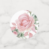 Pink Floral Rose Birthday Party  コンフェッティ (スモール正面)