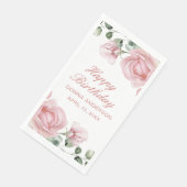 Pink Floral Rose Birthday Party Plate (コーナー)