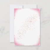 Pink Floral RSVP Card on White (裏面)