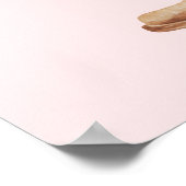 Pink Floral Rustic Cowgirl Bridal Shower Welcome ポスター (角)