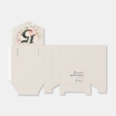 Pink Floral Script 15th Birthday フェイバーボックス (折り畳みなし)