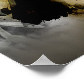 Pink Floral Skull Abstract ポスター (角)