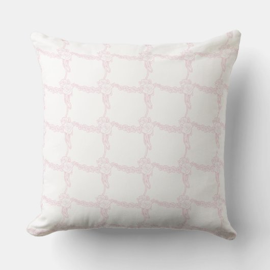 Pink Floral Squared Home Collection  クッション (正面)