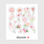 Pink Floral Sticker Pack シール (シート)