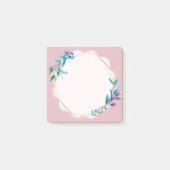 Pink Floral Sticky Notes | Cute Aesthetic Notepad ポストイット (正面)