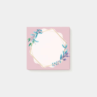 Pink Floral Sticky Notes | Cute Aesthetic Notepad ポストイット