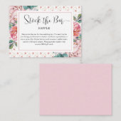 Pink Floral Stock the bar Bridal Shower  エンクロージャーカード (正面/裏面)