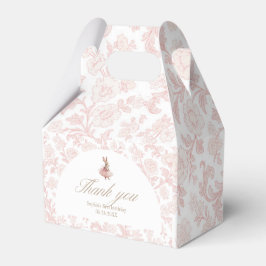 Pink floral Toile Some Bunny Birthday フェイバーボックス