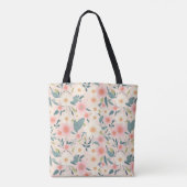 Pink Floral Tote Bag- Over The Shoulder トートバッグ (裏面)