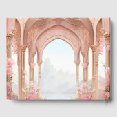 Pink Floral Vintage Fairytale Wedding ゲストブック (裏面)