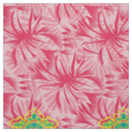 Pink Floral Wallpaper. Boho Ethnic Textile ファブリック