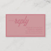 Pink Floral Watercolor Wedding  エンクロージャーカード (正面)