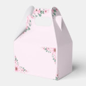 Pink floral wedding Favor boxes customizable フェイバーボックス (裏面サイド)
