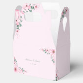 Pink floral wedding Favor boxes customizable フェイバーボックス (オープン)
