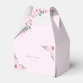 Pink floral wedding Favor boxes customizable フェイバーボックス (正面サイド)
