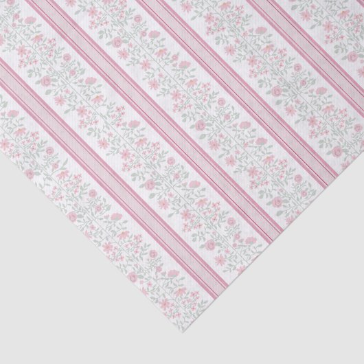 Pink Floral Wildflowers Coquette 薄葉紙 (詳細)