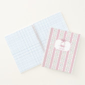 Pink Floral Wildflowers Coquette Bow ノートブック (内部)