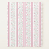 Pink Floral Wildflowers Coquette Bow プランナー手帳 (裏面)