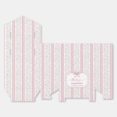 Pink Floral Wildflowers Coquette Party フェイバーボックス (見開き)