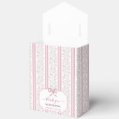 Pink Floral Wildflowers Coquette Party フェイバーボックス (見開き)