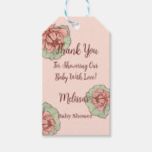 Pink Floral with greenery Leaves Baby Shower