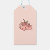 Pink Floral with greenery Leaves Baby Shower ギフトタグ (裏面)