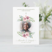 Pink Floral Wreath Photo Funeral Service Dear Ones (スタンド正面)