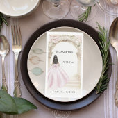 Pink florals arch dress Sweet 16