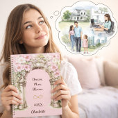 Pink florals arch inspirational quote 2026 プランナー手帳