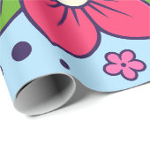 Pink Florals with Bold Petals and Green Leaves ラッピングペーパー (ロールコーナー)