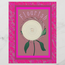 Pink Flourish Flower Bulk Scrapbook Paper Pages チラシ