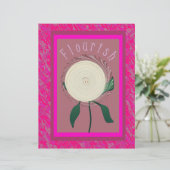 Pink Flourish Flower Scrapbook Paper 2-Sided Page (スタンド正面)