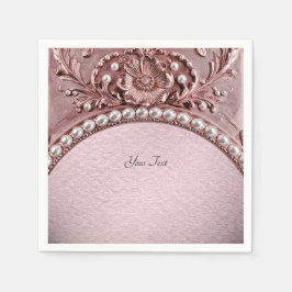 Pink Flower スタンダードカクテルナプキン