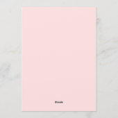 Pink flower bloom bridal shower  招待状 (裏面)