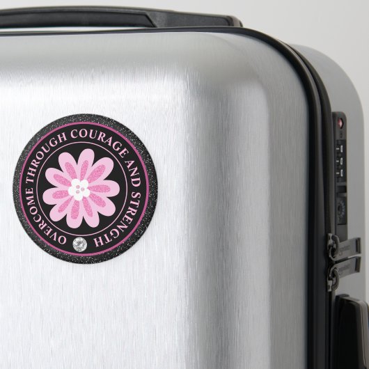 Pink Flower Breast Cancer Awareness Design マグネット (インサイチュ (スーツケース))