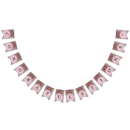 Pink Flower Bunting Flag バンティングフラッグ