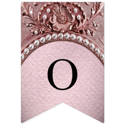 Pink Flower Bunting Flag バンティングフラッグ (第2の旗)