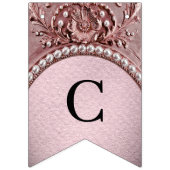 Pink Flower Bunting Flag バンティングフラッグ (第1の旗)